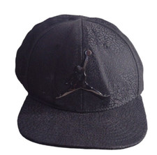 Nike Air Jordan Jumpman Youth Boys Elephant Textured Black Snapback Size 4/7