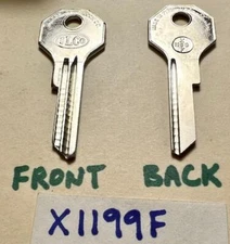 Vintage Dodge Chrysler DeSoto Plymouth 1940s 1950s auto key blanks ILCO X1199F