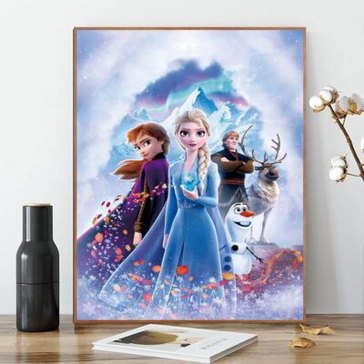 Frozen Paint by Number Kits for Adult Kid Snow Princess Paint by Numbers DIY ...