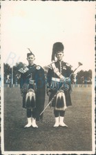 1930s West Riding Rgt Soldiers photo of Scottish regiment pipers Thelford