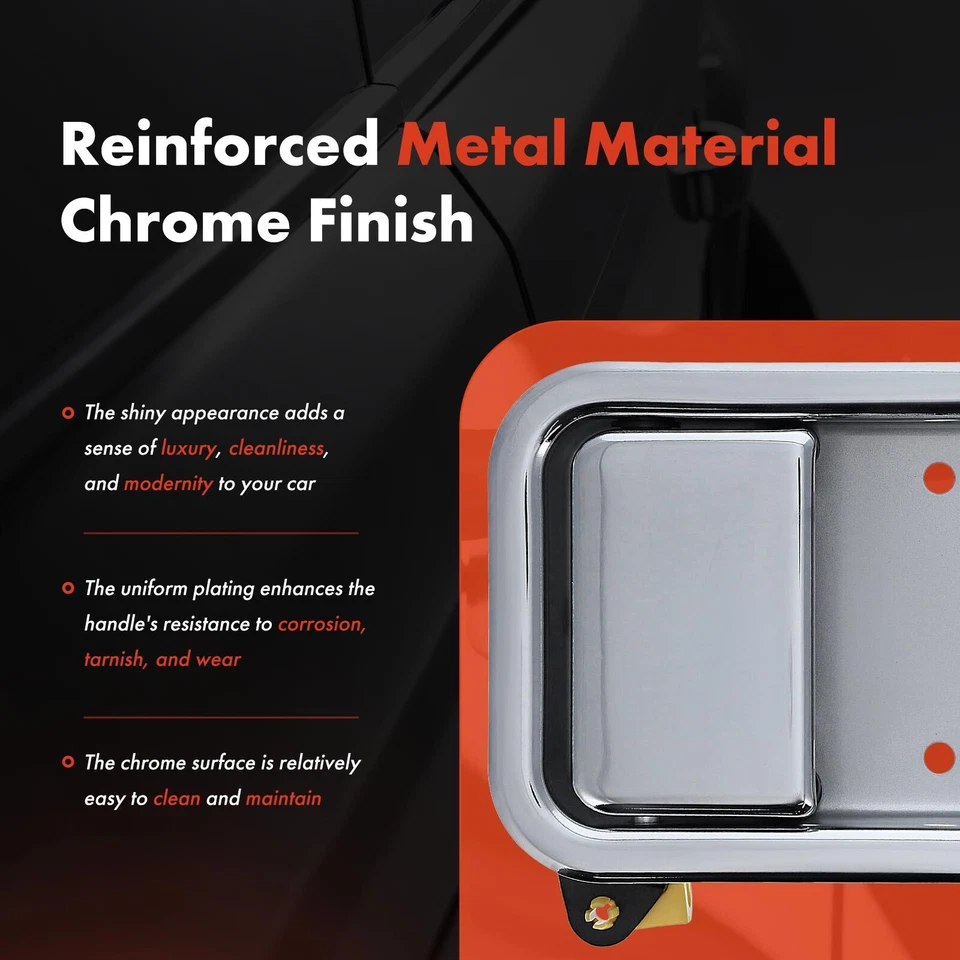 Manija de puerta interior cromada para pasajero delantero para Western Star 4900E 4900SA 4900FA Foto 4 de 4