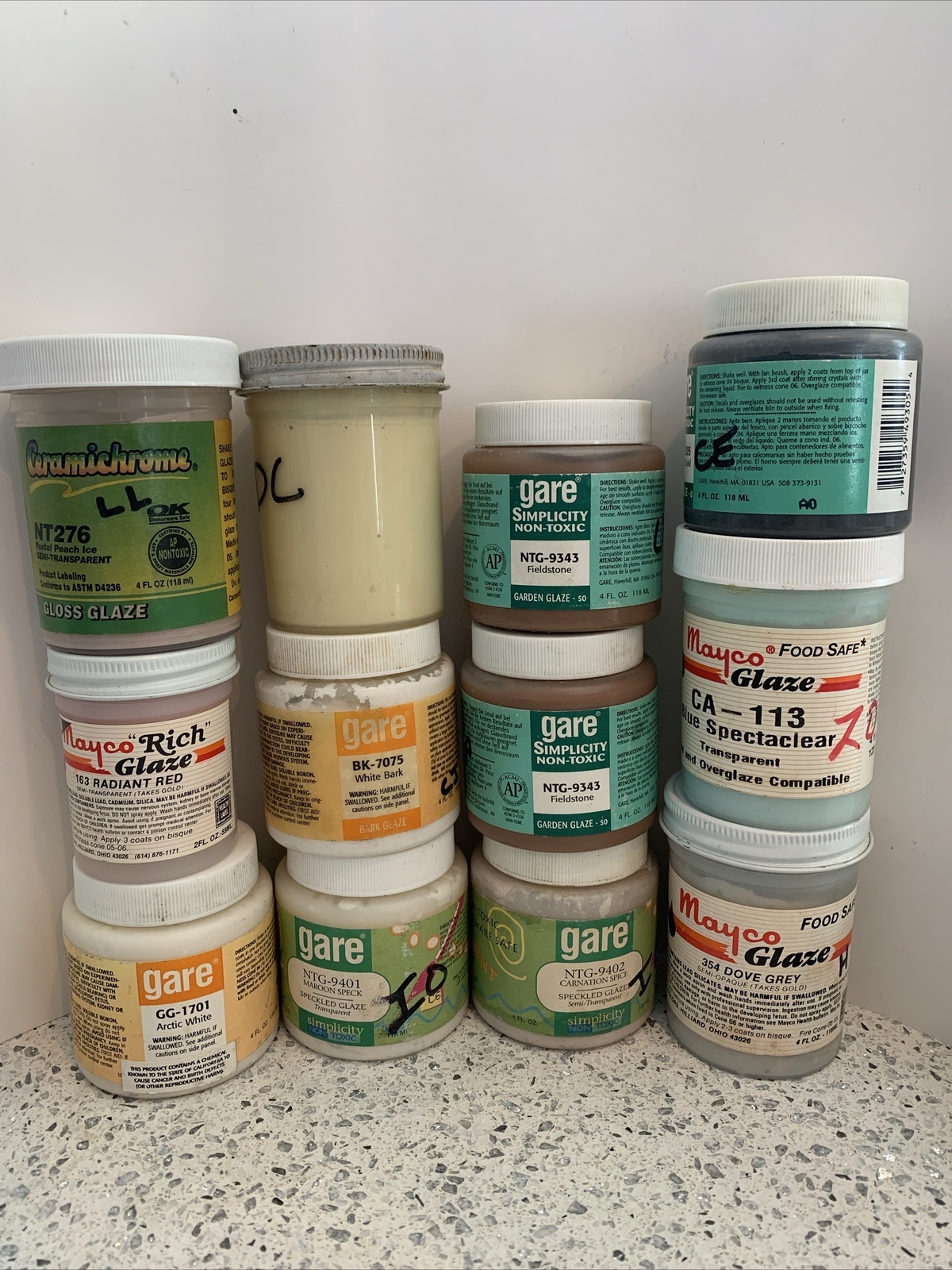 12 Vintage Mayco & Gare Ceramic Glazes Mixed Types Box 5 eBay