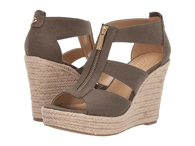 michael michael kors damita platform wedge sandals black