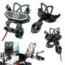 Black Motorcycle Bike MTB Handlebar Mirror Base Mount Holder for Cell Phone GPS