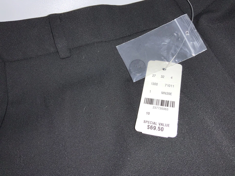 Brooks Brothers 弹力裤 10 码黑色聚纤维靴型全新带标签 YGI D3-272 — 第 4/4 张图片