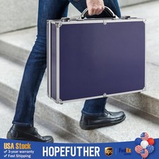 100 Graded Certified Coin Slab Aluminum Blue Storage Travel Box Protector Case!!