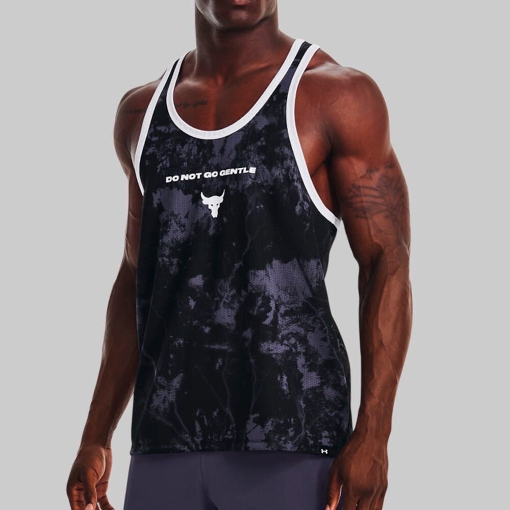 Under Armour Men's Project Rock Mesh Printed Tank Top 1373575-002