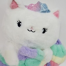 FAO Schwarz Glow Brights Meowmaid Mermaid White Kitten Plush with Lights  Sound