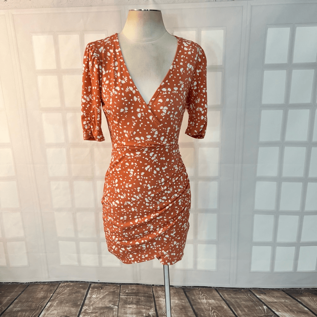 mauve dress short " Mia " Short Ruffle Dress ( Mauve )