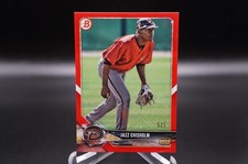 READ DESCRIPTION!!! JAZZ CHISHOLM 2018 Bowman Draft Red 5/5 Marlins Yankees RARE