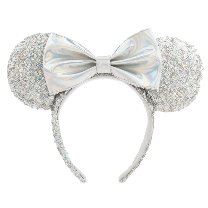 New Disney Parks Magic Mirror Silver Sequin Minnie Mouse  display picture 1