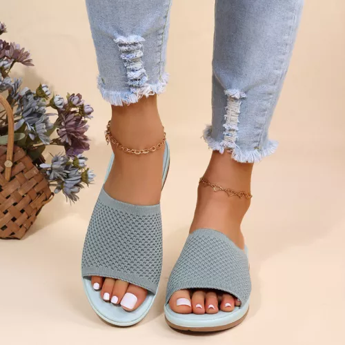 Womens Flats Ladies Slip On Fashion Slides Mules Sliders Summer Beach Sandals Sz - Picture 31 of 36