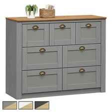 Commode buffet avec 3 petits et 4 grands tiroirs en pin massif