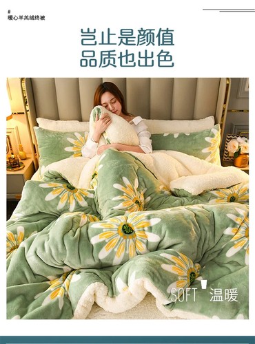 Plaid Super Thick Warm Blankets Winter Autumn Milk Fleece Duvet Thicken Warmth - Picture 15 of 29
