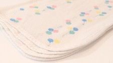 Baby Morgan Cotton Blanket Thermal Waffle Weave Pastel Balloons Vintage USA