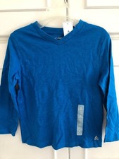 Baby Gap T shirt Boys Size 4 Years Long Sleeve V Neck Blue New W Tag 4 toddler