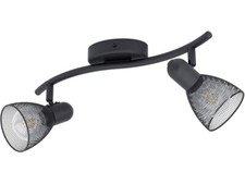 Lámpara De Techo Carovigno (98622), Metal Negro, Longitud 36,5 Cm - A