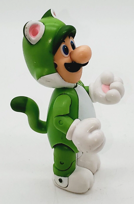 World of Nintendo Super Mario 4 Cat Luigi Figure