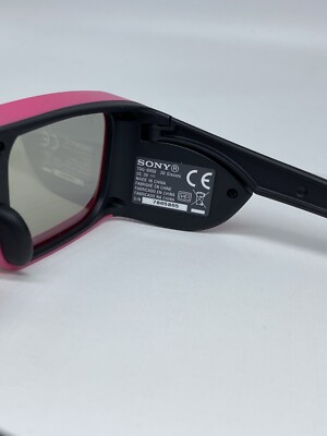 3x Sony 3D Glasses w Pouches Lot Black TDG-BR100 Blue & Pink TDG