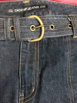 DKNY Denim Belt DKNY vintage jeans with denim belt womens Sz 6 Y2k... | Depop main image 4