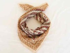 Hand Block Printed Bandana Multicolor Bohemian Style 100 Cotton Soft Bandana