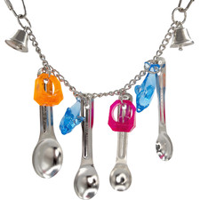 1101 Dolphin Ringy Rattle Spooner - Handmade Versatile Small Size Cage Bird Toy