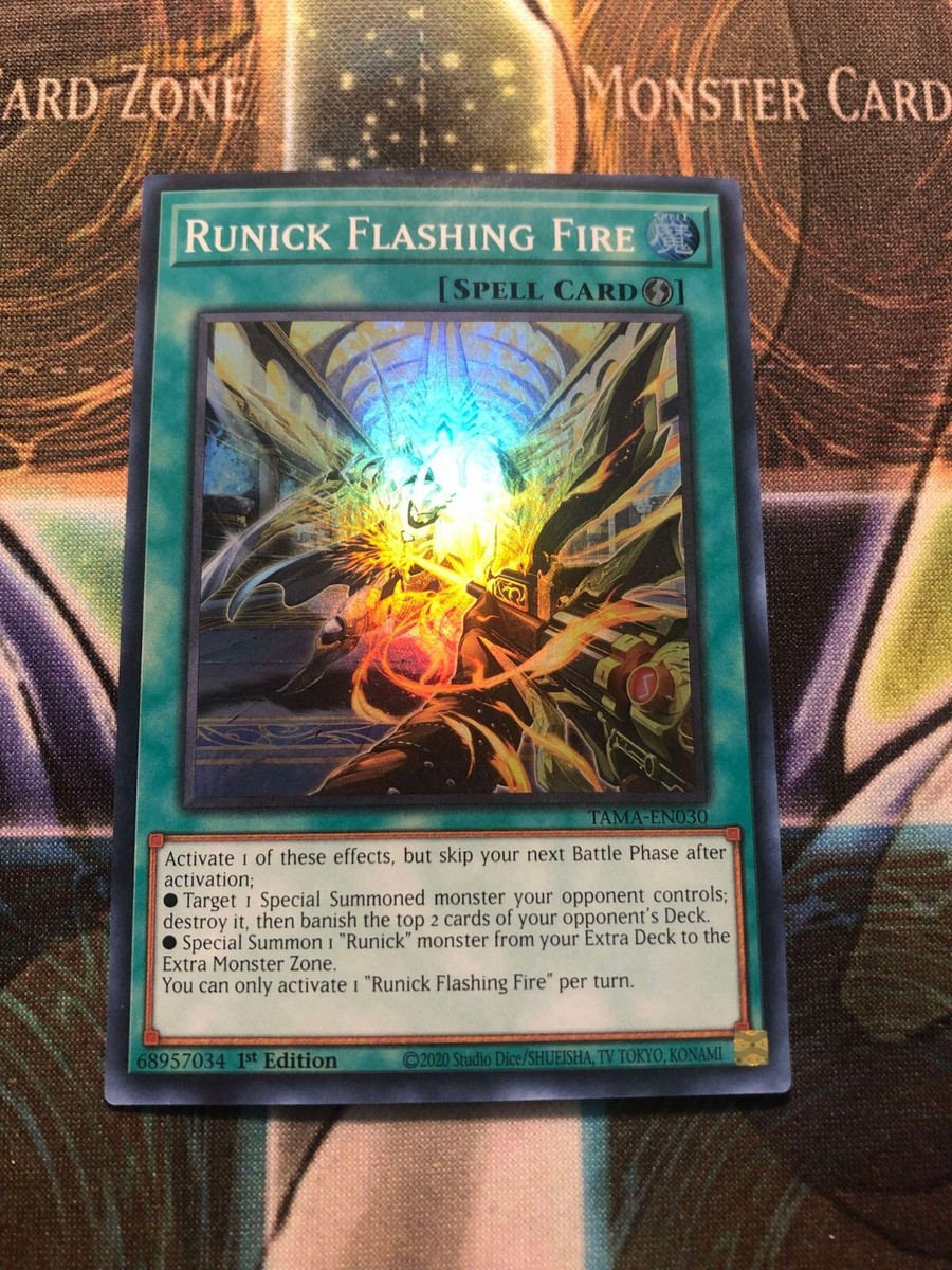 RUNICK FLASHING FIRE *** 1ST EDITION SUPER RARE TAMA-EN030 YUGIOH! | eBay