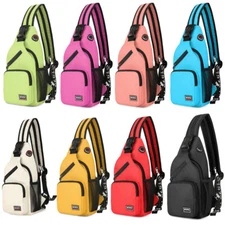 Men Women Sling Bag Chest Fanny Packs Cross Body Travel Sports Shoulder Backpack