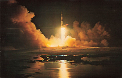 Postcard Florida John F. Kennedy Space Center NASA Apollo 17 Launch Dec. 7, 1972