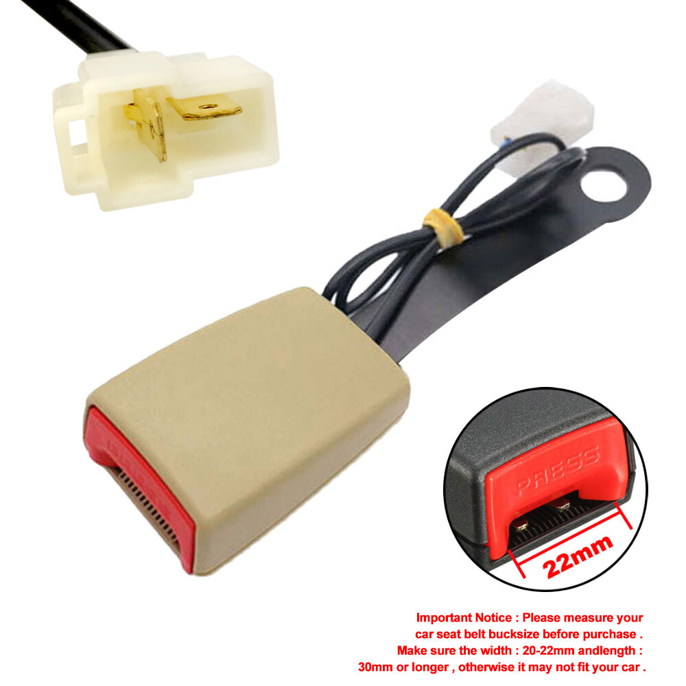Auto Seat Belt Lock 22MM Camlock Car Front Seat Belt Buckle w/ Warning