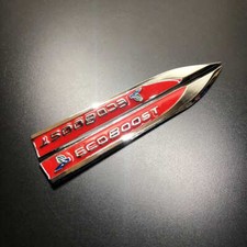 2 Piezas Coche Metal Rojo EcoBoost Coche Guardabarros Faldas Cuchillo Pegatina Lateral Emblemas Insignia