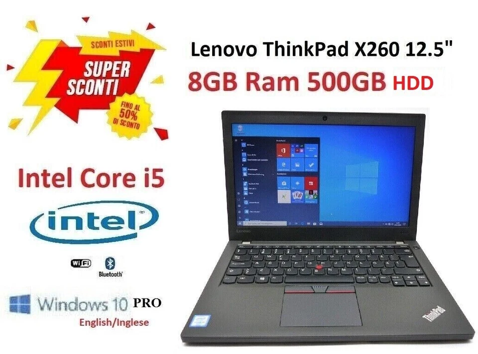 Lenovo ThinkPad X260 · i5-6300U · 8GB · 500GB, Foto 1 von 5