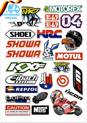 DINGFENG Motorrad Sticker, Monster Energy Aufkleber, Sponsoren Aufkleber, Moto M
