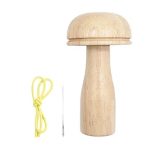 Darning Mushroom Patch Sewing Kit Wooden Darning Tool Compact Lightweight Sewing