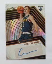 2022-23 PANINI REVOLUTION CHRISTIAN BRAUN RA-CHB ROOKIE AUTO DENVER NUGGETS RC