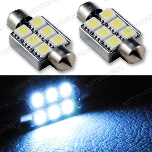 License Plate White LED Light Bulbs 6418 Error Free eBay