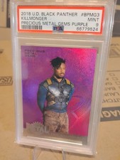 2018 UD MARVEL Michael B Jordan ROOKIE Killmonger PMG Metal PSA 9 Black Panther