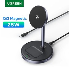 Qi2 Magnetic Wireless Charger Stand 20W Max 2-in-1 iPhone 16 15 Pro Max AirPods