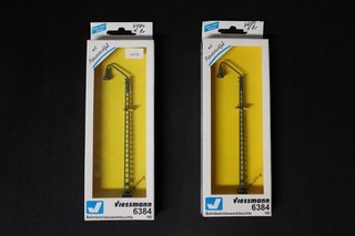 H0 Viessmann 2 railway station lights 6384 original packaging