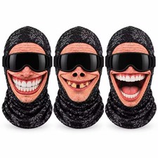 Sturmhaube Gesichtsmaske, 3D Lustige Ski Gesichtsmaske