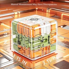 Portable Brain Teaser Puzzle Cube, Smooth Rotation Maze Game for Kids 3D Rolling