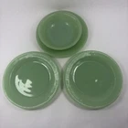 Lot of 4 Vintage Fire King Oven Ware Jadeite 8" Plates & 6" Bowl