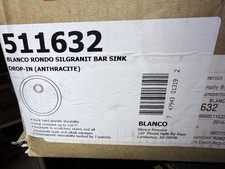 BLANCO Anthracite RONDO SILGRANIT Drop-In or Undermount Round Bar Sink 511632