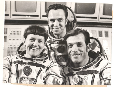 The crew of the Soyuz T-7 spacecraft. 1982