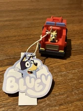 Moose Toys BLUEY MINI RACER Fire Truck Bingo NWT Australian Cattle Dog  Car Toy