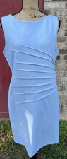 Women's Ivanka Trump Elegant Cornflower Blue Sheath Dress Size 16