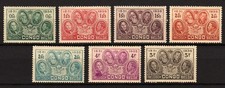 Belgisch Congo Belge - Belgian Congo 1935 n° 185/191 MH 50th Ann. Congo c27.00Eu