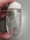 Vintage Bartlett Collins Glass Salt & Pepper Shakers - 3.5" Etched Grape Design — photo 2