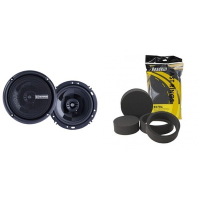 Memphis Audio PRX602 6.5'' Coaxial Speakers & RKFR6 Roadkill Fast Rings Bundle
