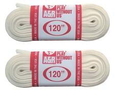 A R Sports Figure Skate Laces, 120" - White 2-Pack 